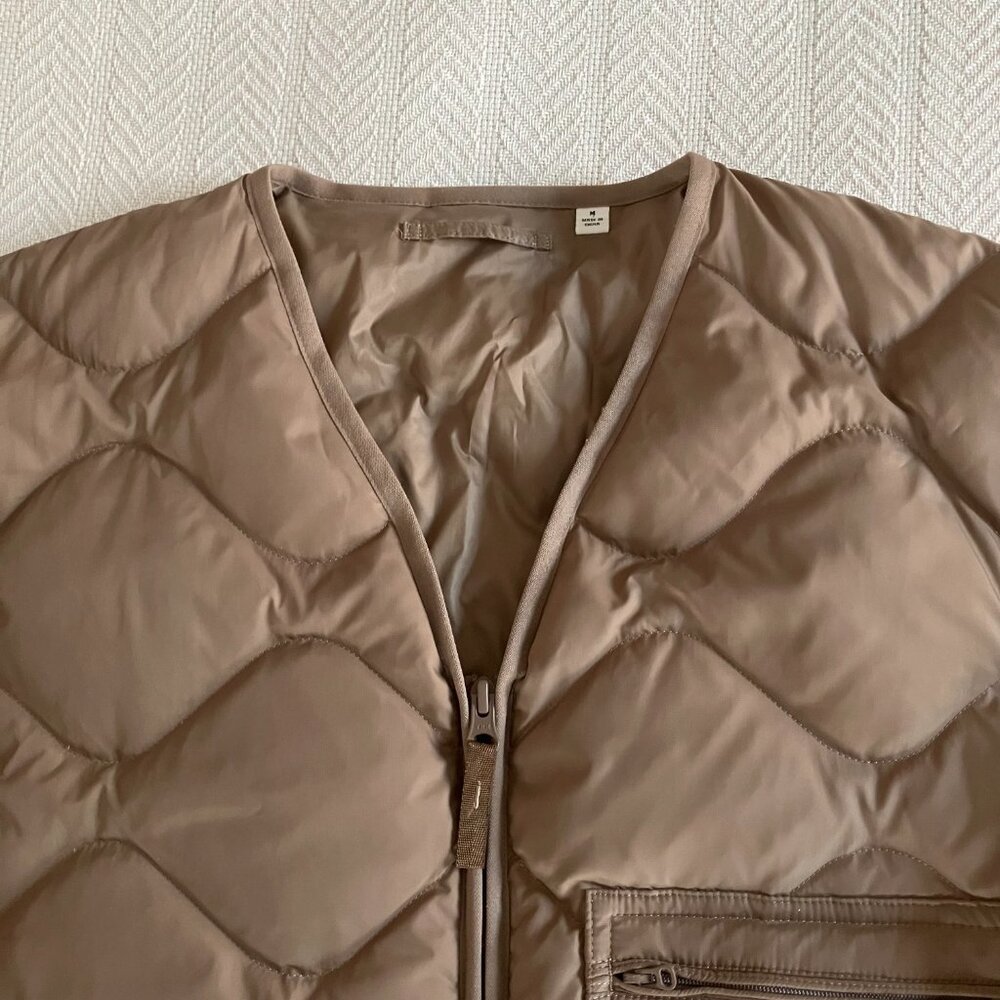 Lemaire Uniqlo U Recycled Down Jacket 34 Brown Size M - Picture 5 of 12
